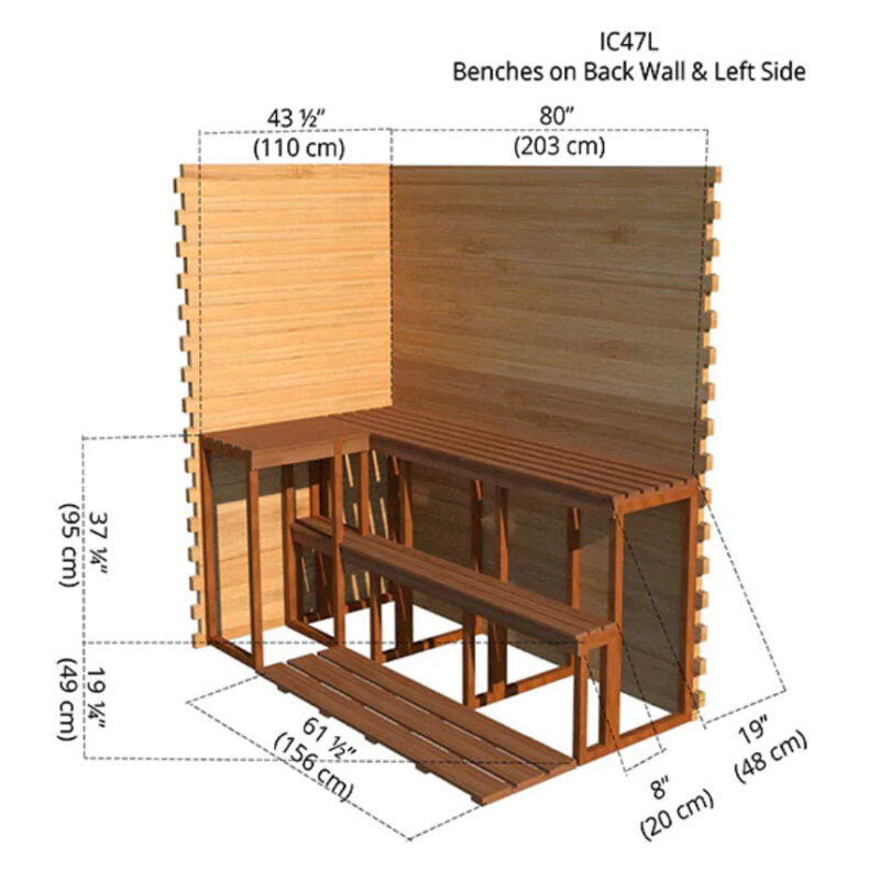 Dundalk – 4’x7′ Indoor Cabin Sauna - Image 7