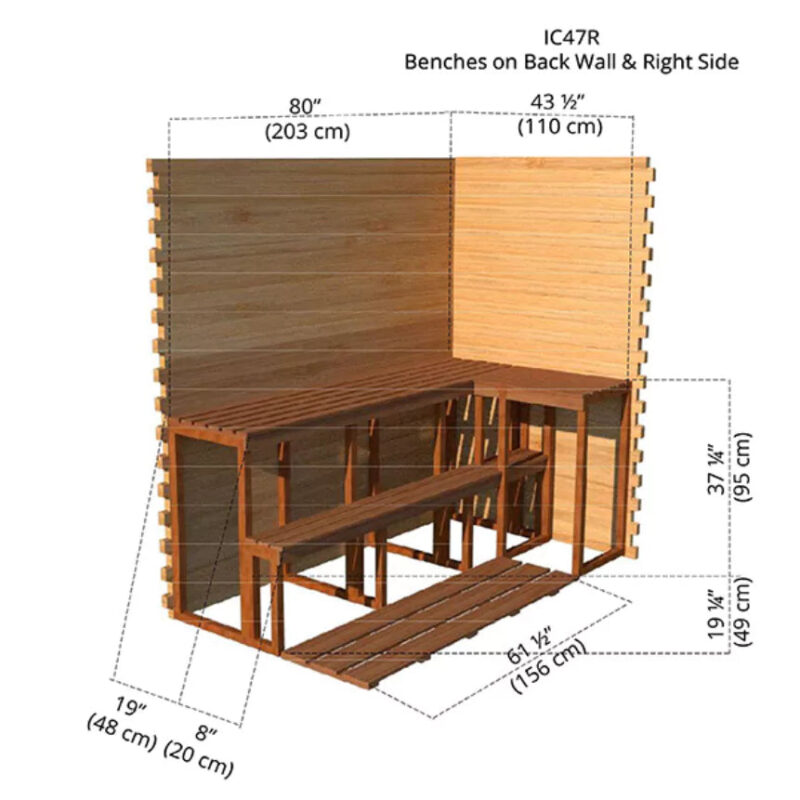 Dundalk – 4’x7′ Indoor Cabin Sauna - Image 6