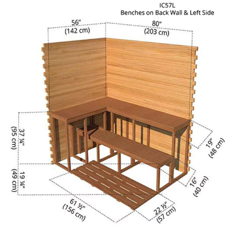 Dundalk – 5’x7′ Indoor Cabin Sauna - Image 7