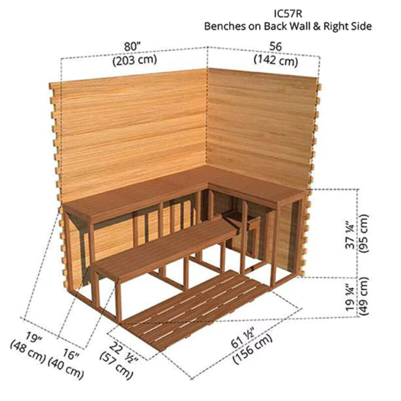Dundalk – 5’x7′ Indoor Cabin Sauna - Image 8