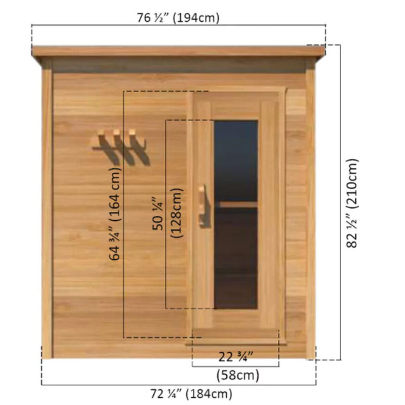 Dundalk – 5’x7′ Indoor Cabin Sauna - Image 5