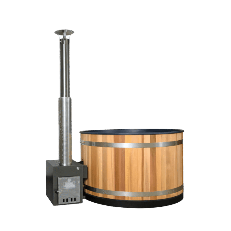 Almost Heaven - Kirami 4-Person Wood-Heated Barrel Soak Tub for Hot & Cold Plunges