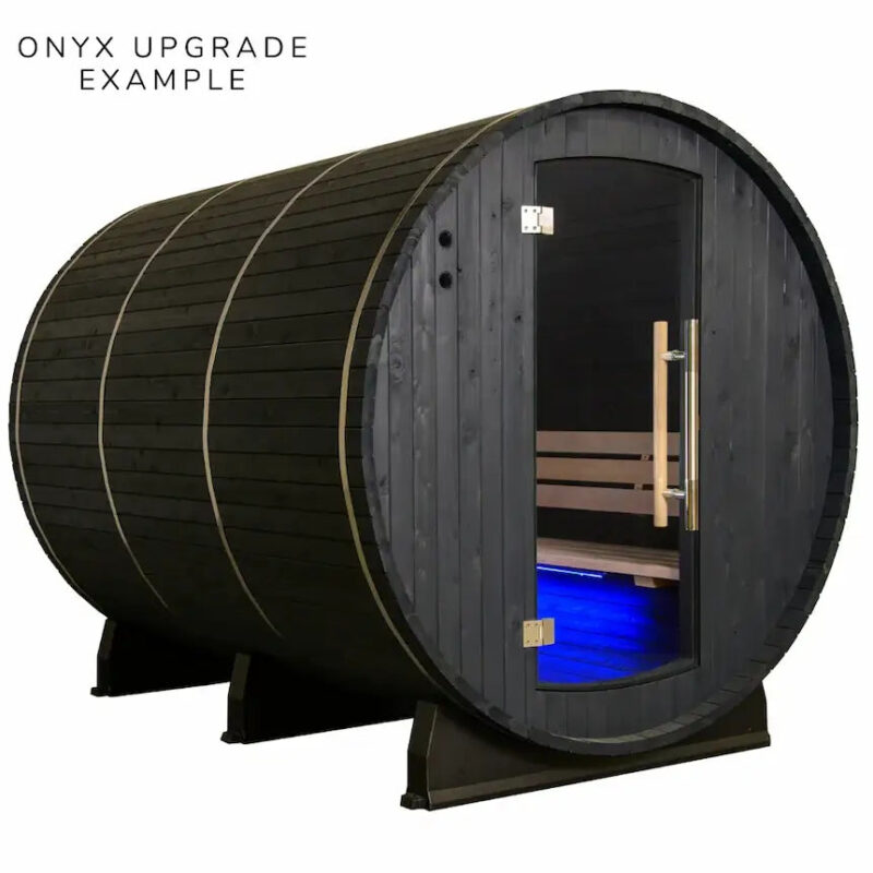 Almost Heaven 7′ x 6′ Essex 4-Person Barrel Sauna - Image 2