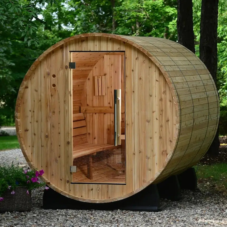 Almost Heaven 6′ x 7′ Kenova 4-6 person Barrel Sauna - Image 6