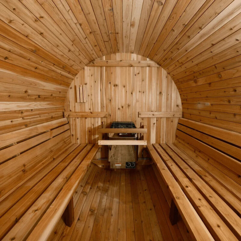 Almost Heaven 6′ x 7′ Kenova 4-6 person Barrel Sauna - Image 5