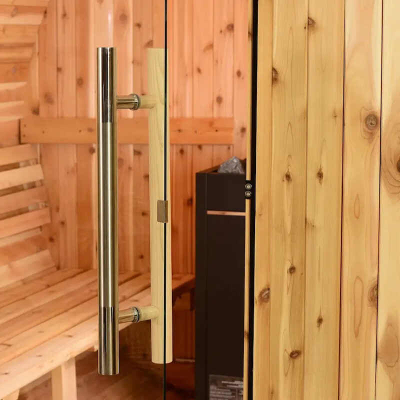 Almost Heaven 7′ x 6′ Essex 4-Person Barrel Sauna - Image 6