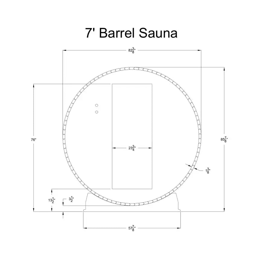 Almost Heaven 7′ x 8′ Lewisburg 6-person Cedar Barrel Sauna - Image 10