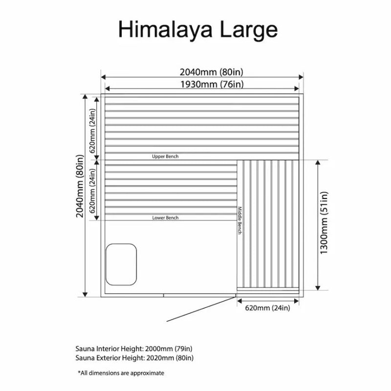 Almost Heaven Himalaya 6-Person Indoor Sauna - Image 6