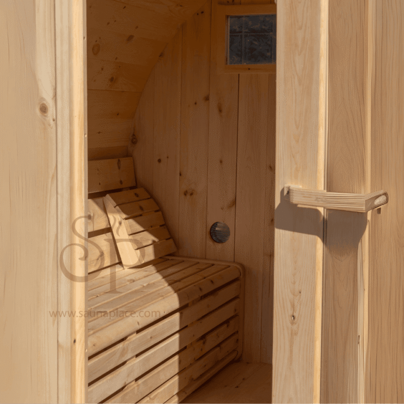 Heritage 8 People 7′ x 10′ Flat Barrel Sauna - Image 7