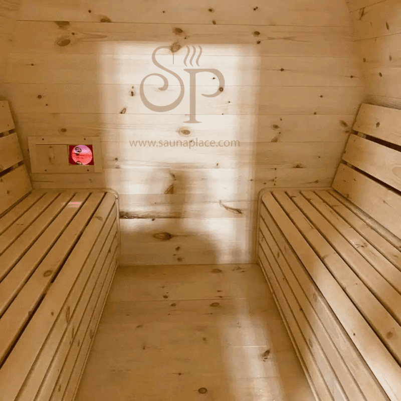 Heritage 8 People 7′ x 10′ Flat Barrel Sauna - Image 6