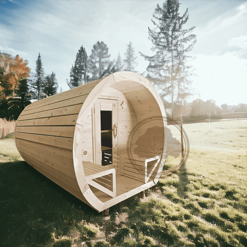 Heritage 8 People 7′ x 10′ Flat Barrel Sauna - Image 9