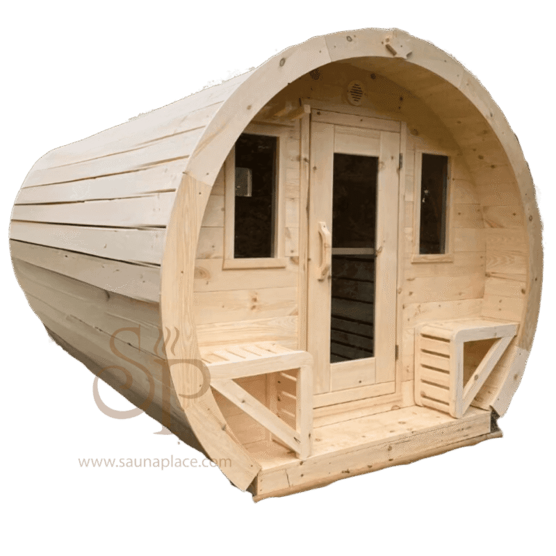 Heritage 4 People 7′ x 6′ Flat Barrel Sauna - Image 7