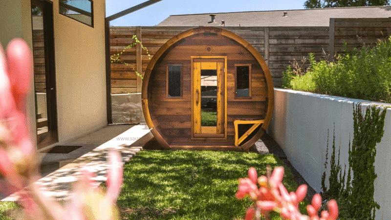 Heritage 8 People 7′ x 10′ Flat Barrel Sauna - Image 8