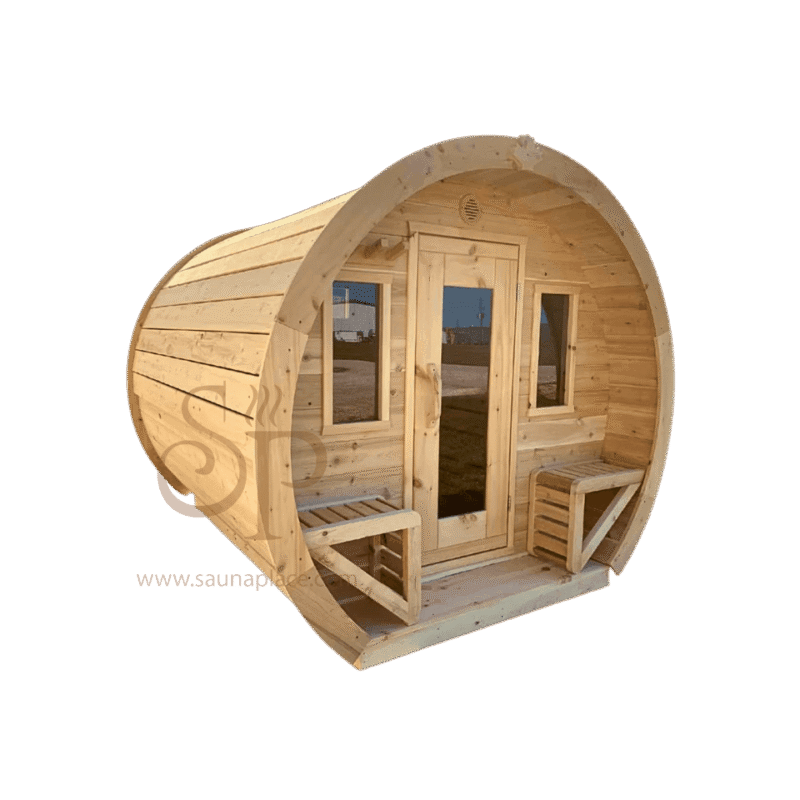 Heritage 8 People 7′ x 10′ Flat Barrel Sauna