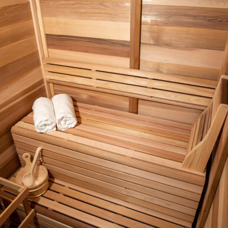 Dundalk Pure Cube CU550 Outdoor Sauna - Clear Cedar - Image 5