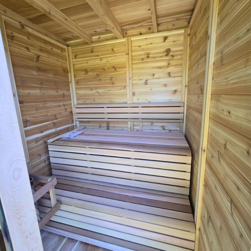 Dundalk Pure Cube CU552 Outdoor Sauna - Knotty Red Cedar - Image 6
