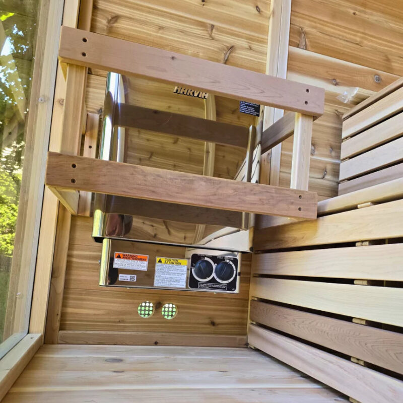 Dundalk Pure Cube CU552 Outdoor Sauna - Knotty Red Cedar - Image 5