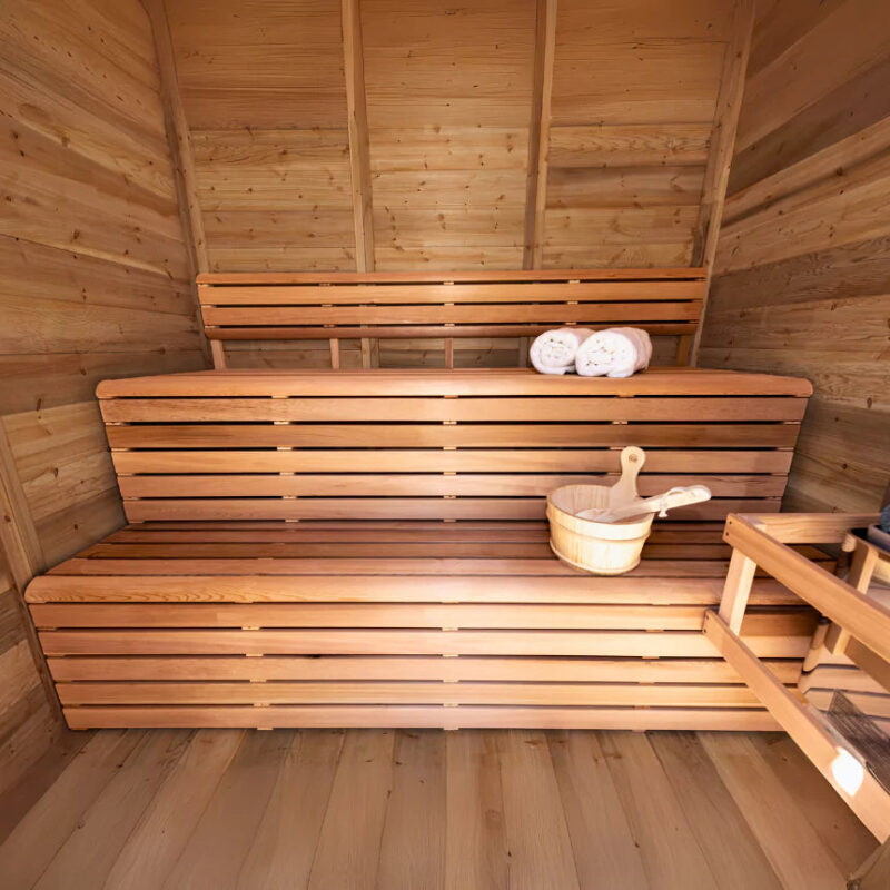 Dundalk Pure Cube CU572 Outdoor Sauna - Knotty Red Cedar - Image 4