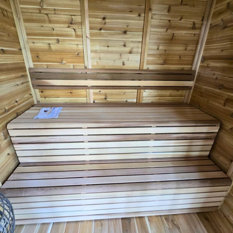 Dundalk Pure Cube CU572 Outdoor Sauna - Knotty Red Cedar - Image 5