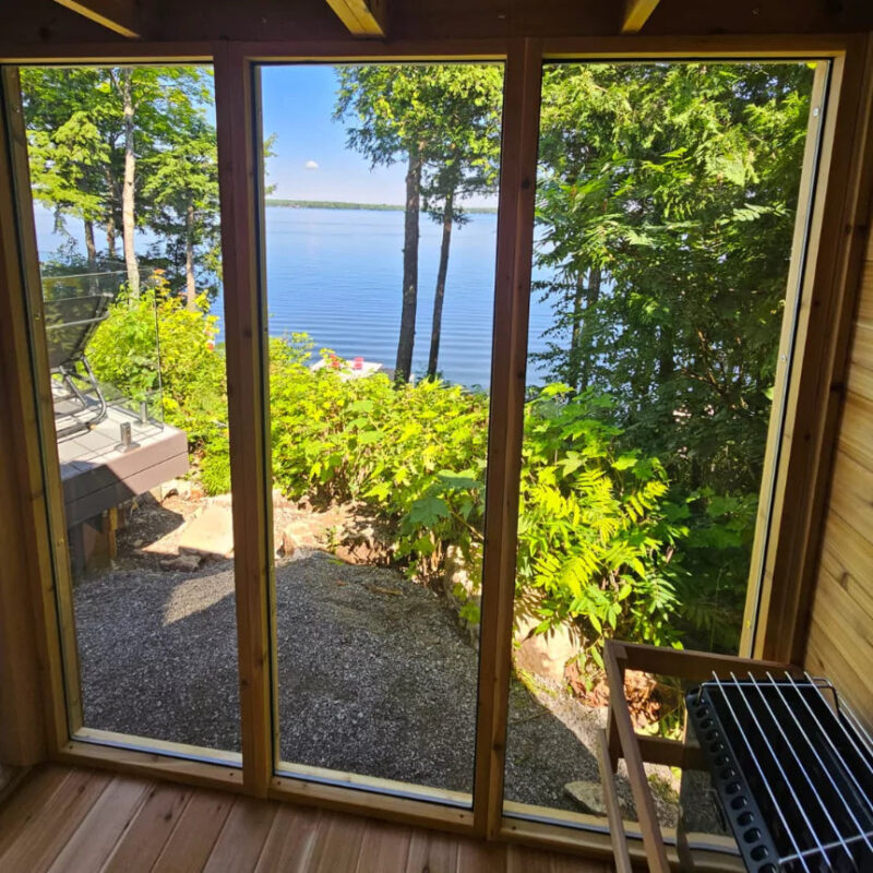 Dundalk Pure Cube CU582 Outdoor Sauna - Knotty Red Cedar - Image 10