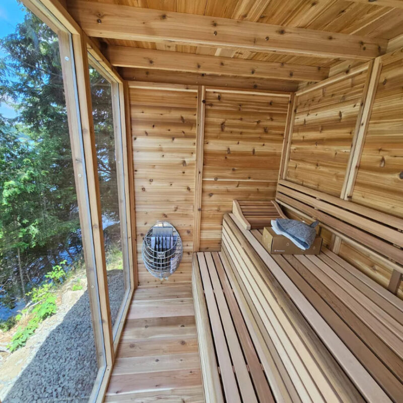 Dundalk Pure Cube CU582 Outdoor Sauna - Knotty Red Cedar - Image 4