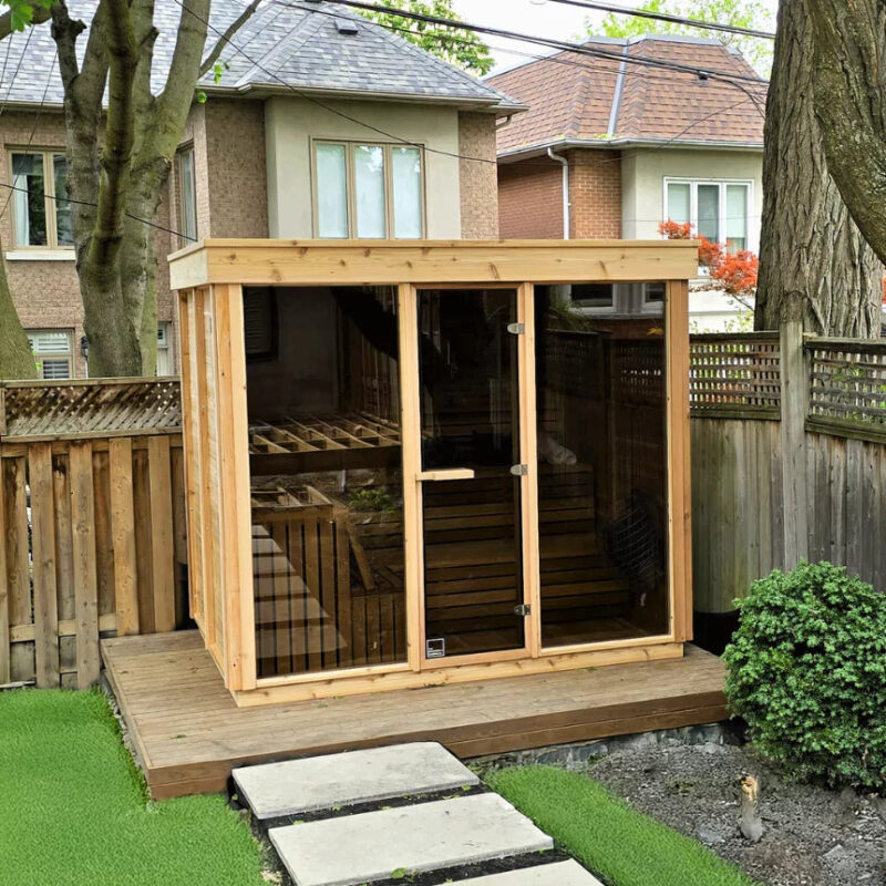 Dundalk Pure Cube CU582 Outdoor Sauna - Knotty Red Cedar - Image 11
