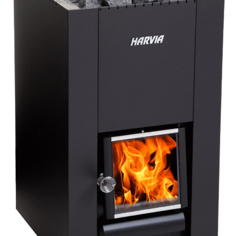 Harvia Linear 18 Compact Black Wood Burning Sauna Heater