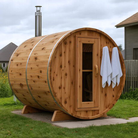 Dundalk 7' x 8' Knotty Cedar Barrel Sauna
