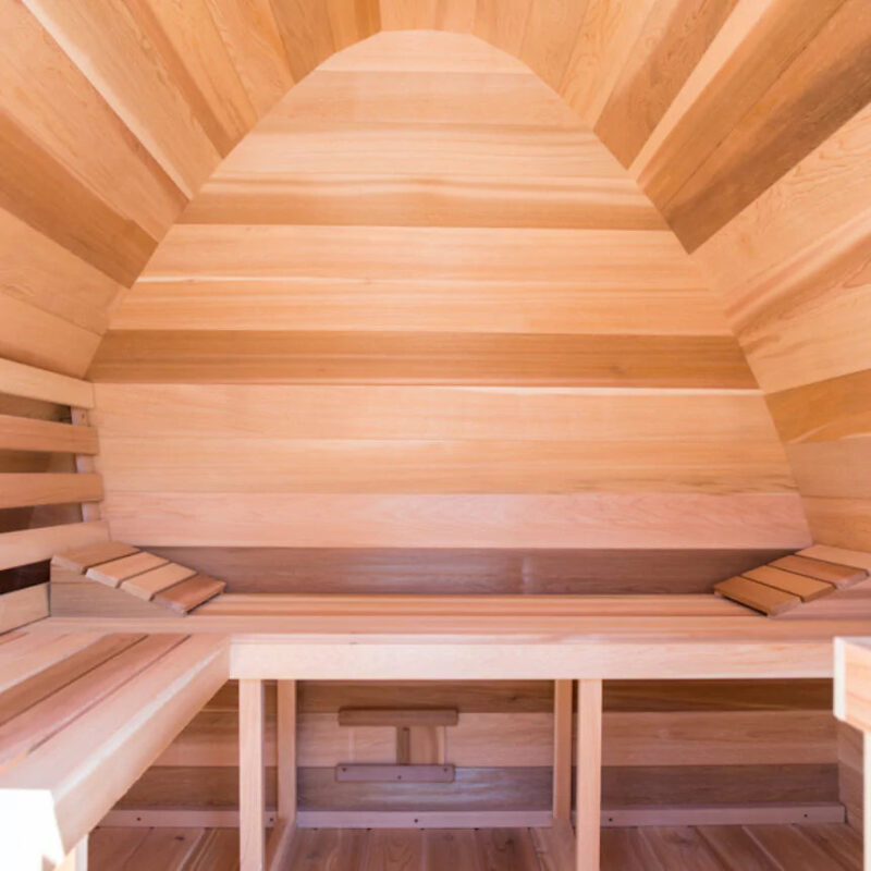 Dundalk 7′ x 7′ MINI POD Clear Cedar Sauna - Image 4