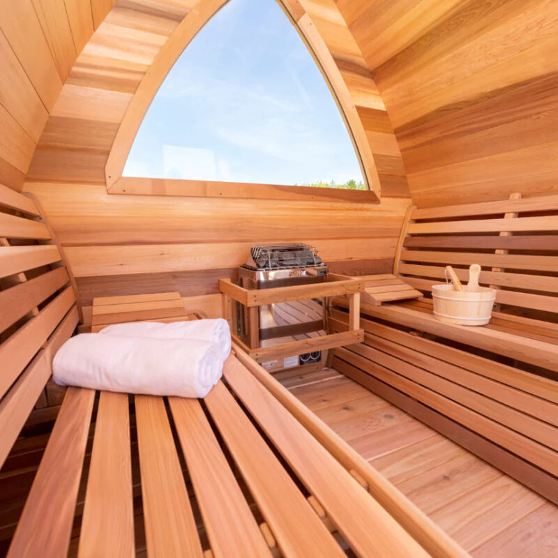 Dundalk 8′ x 7′ POD Clear Cedar Sauna - Image 3