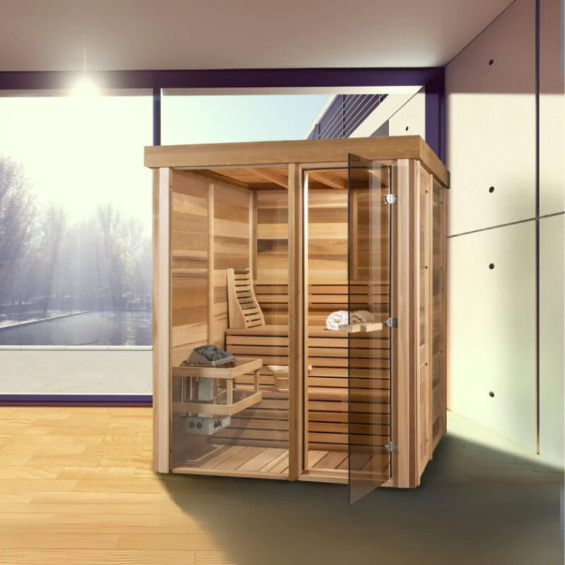 Dundalk Pure Cube PU550 Indoor Saunas – Clear Cedar