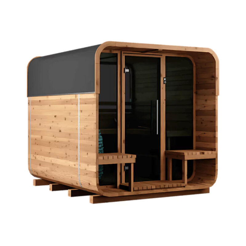 Thermory Large Square Sauna No. 40 (With Wide Back Window)
